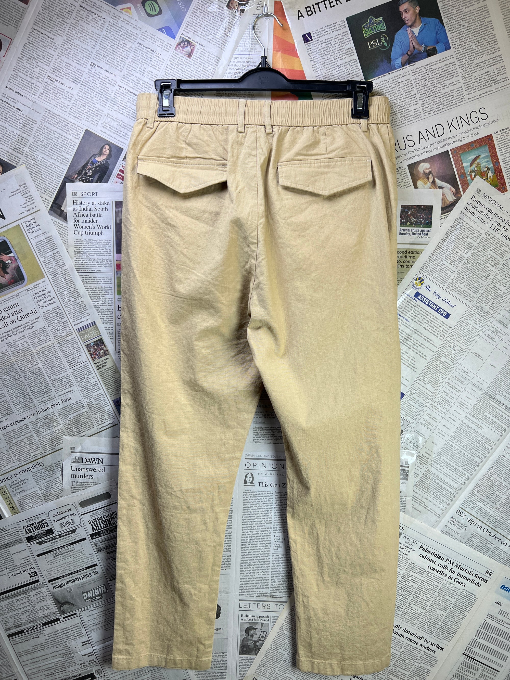 Stracci® Waist: 32" to 34" | Beige | Trouser | Cotton | 2320 - Genuine Maal