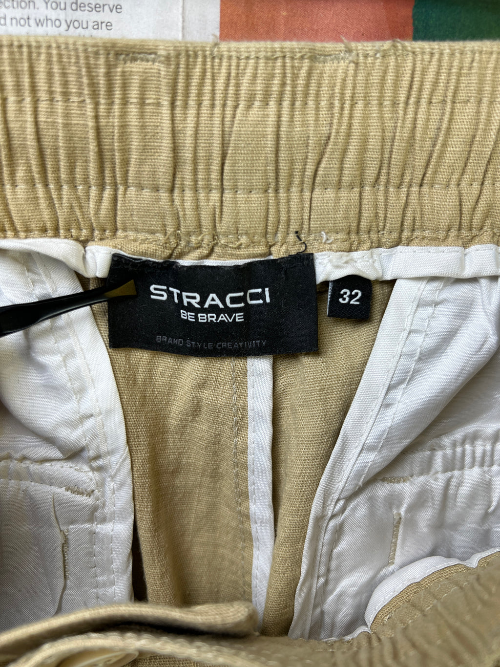 Stracci® Waist: 32" to 34" | Beige | Trouser | Cotton | 2320 - Genuine Maal