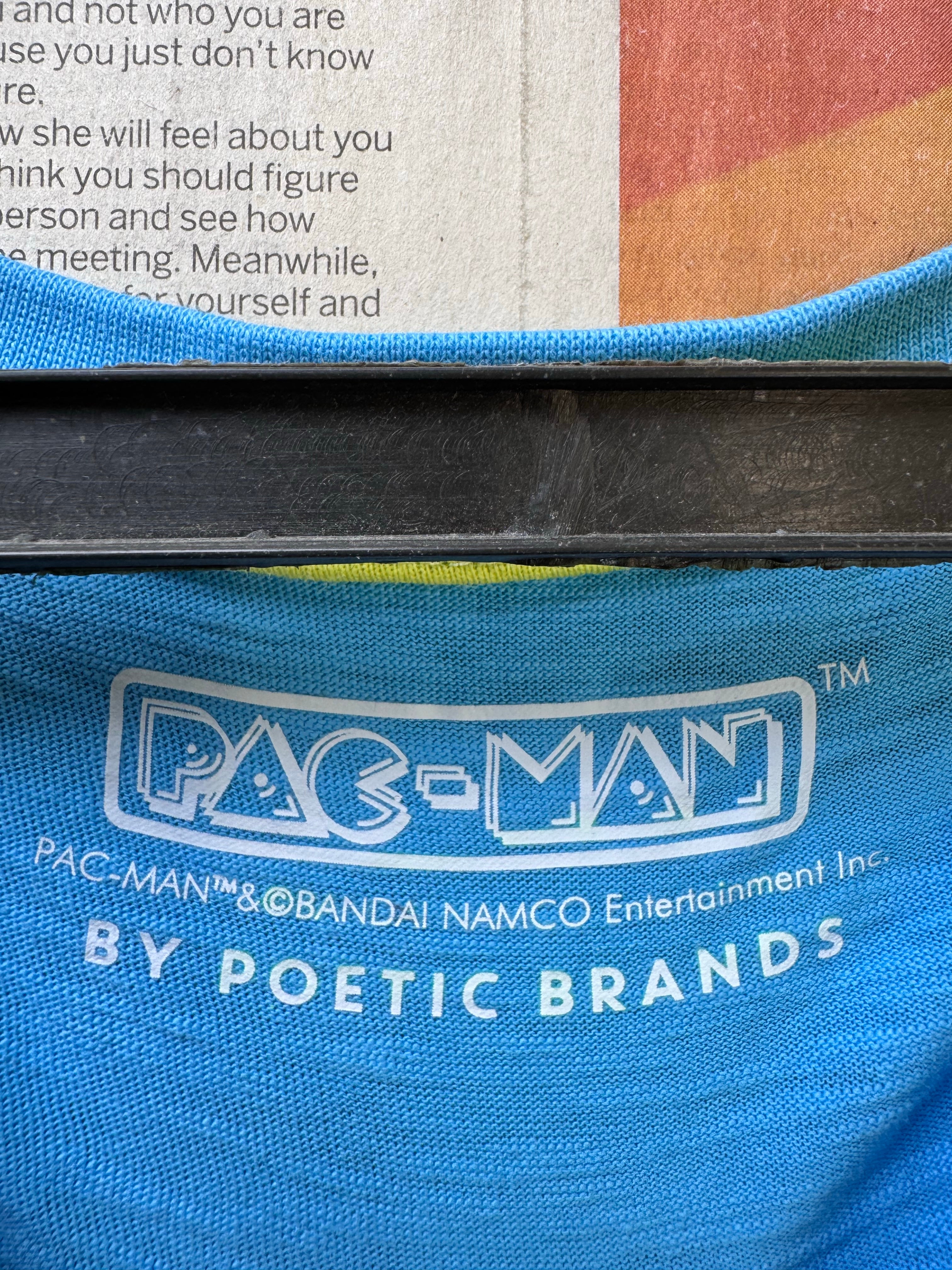 Poetic® XL | Chest: 26" | Light Blue | Pacman T-Shirt | Cotton | 4241 - Genuine Maal
