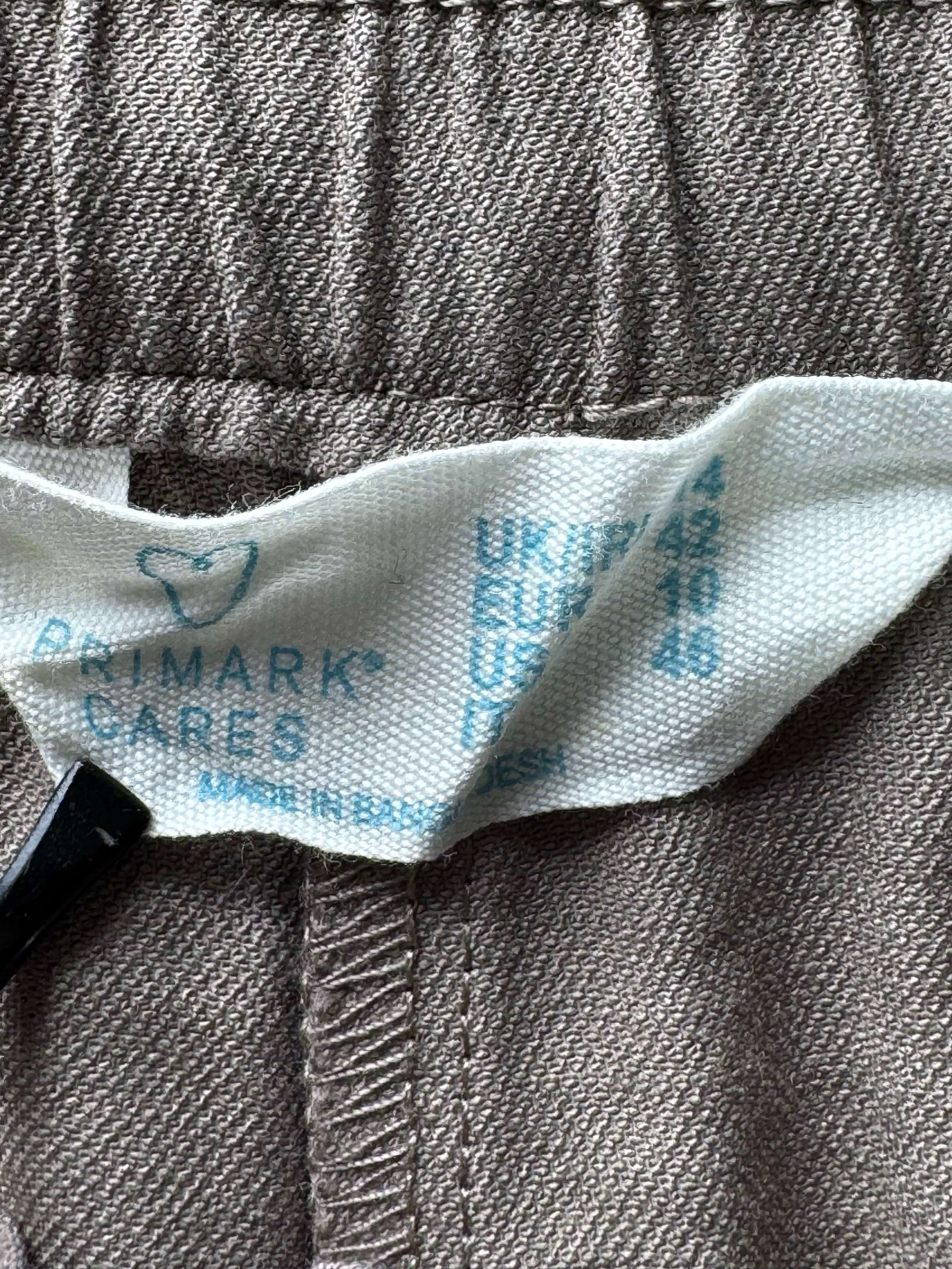 Primark® Waist: 30" to 32" | Solid Taupe | Trousers | B7 - 3063 - Genuine Maal