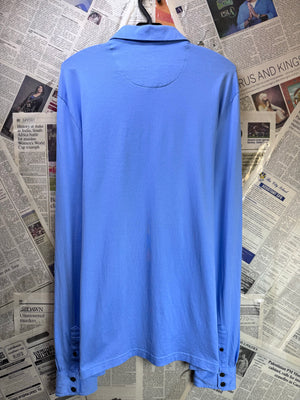 M&S® Medium | Chest: 21.5" | Blue | Fullsleeves Polo | Supima Cotton | 4250 - Genuine Maal