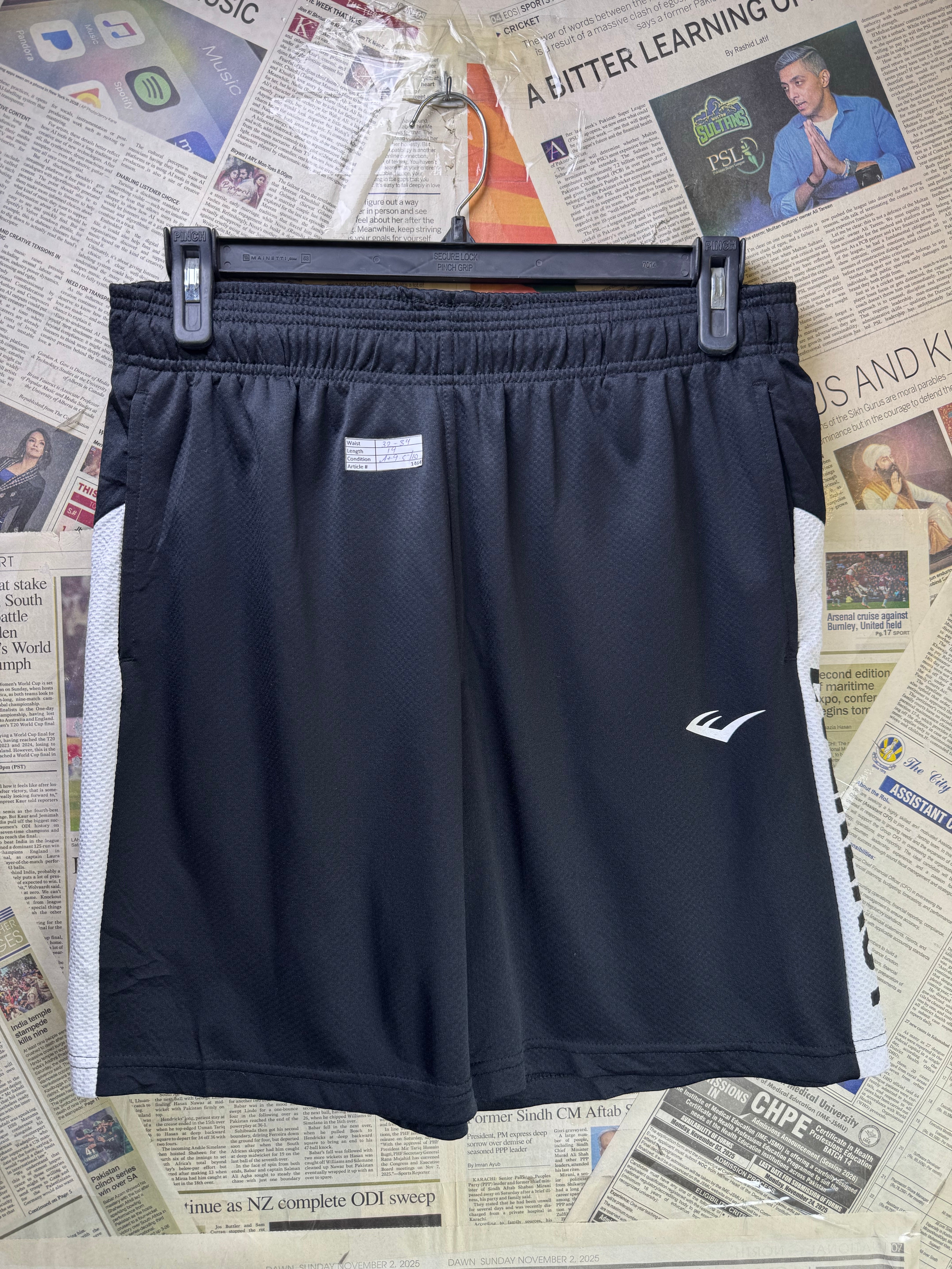 Everlast® Waist: 32" to 34" | Black | Gym Shorts | Poly | 1464 - Genuine Maal