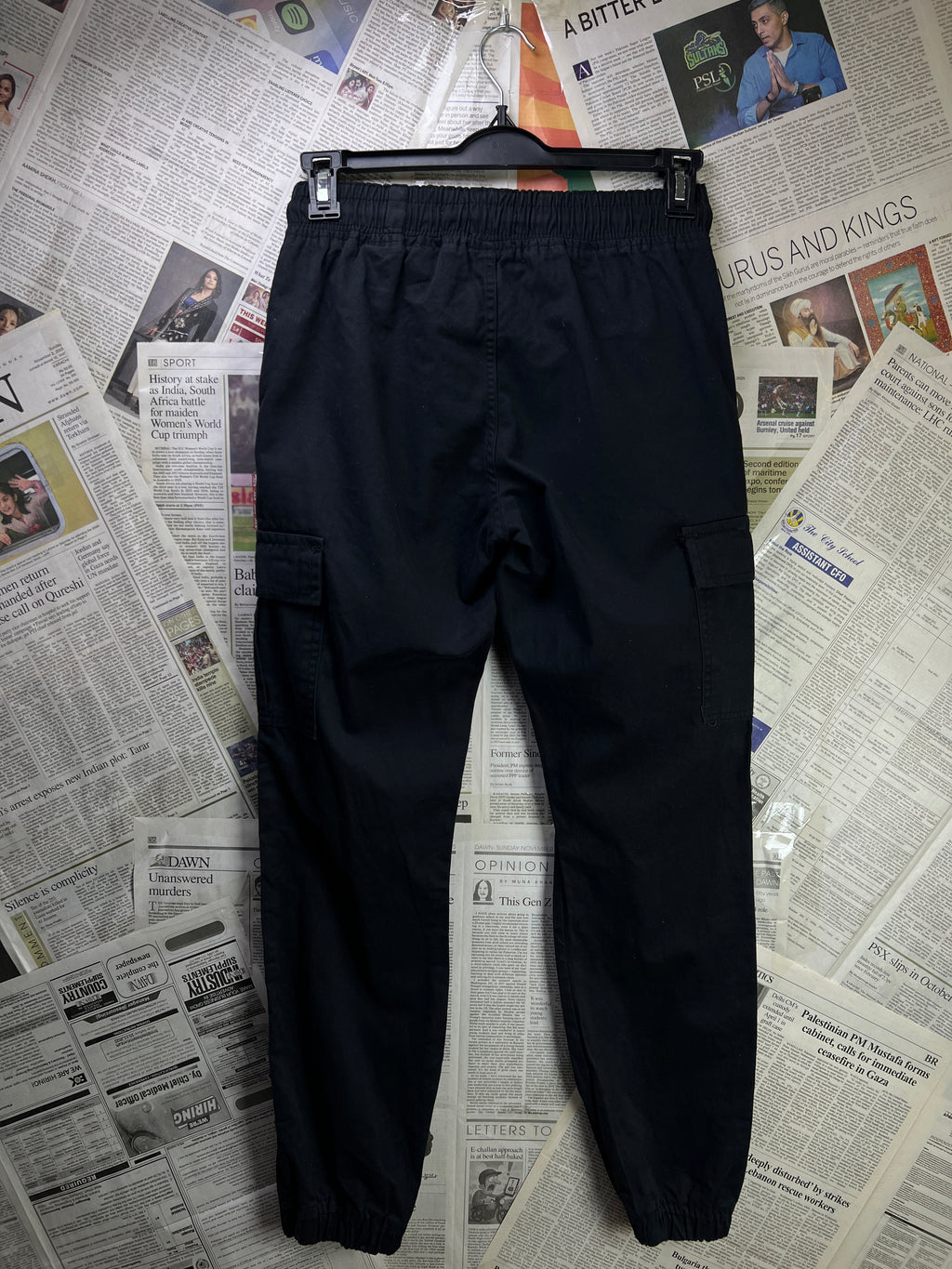MAN® Waist: 24" | Black | Cargo Trouser | Cotton | 2317 - Genuine Maal