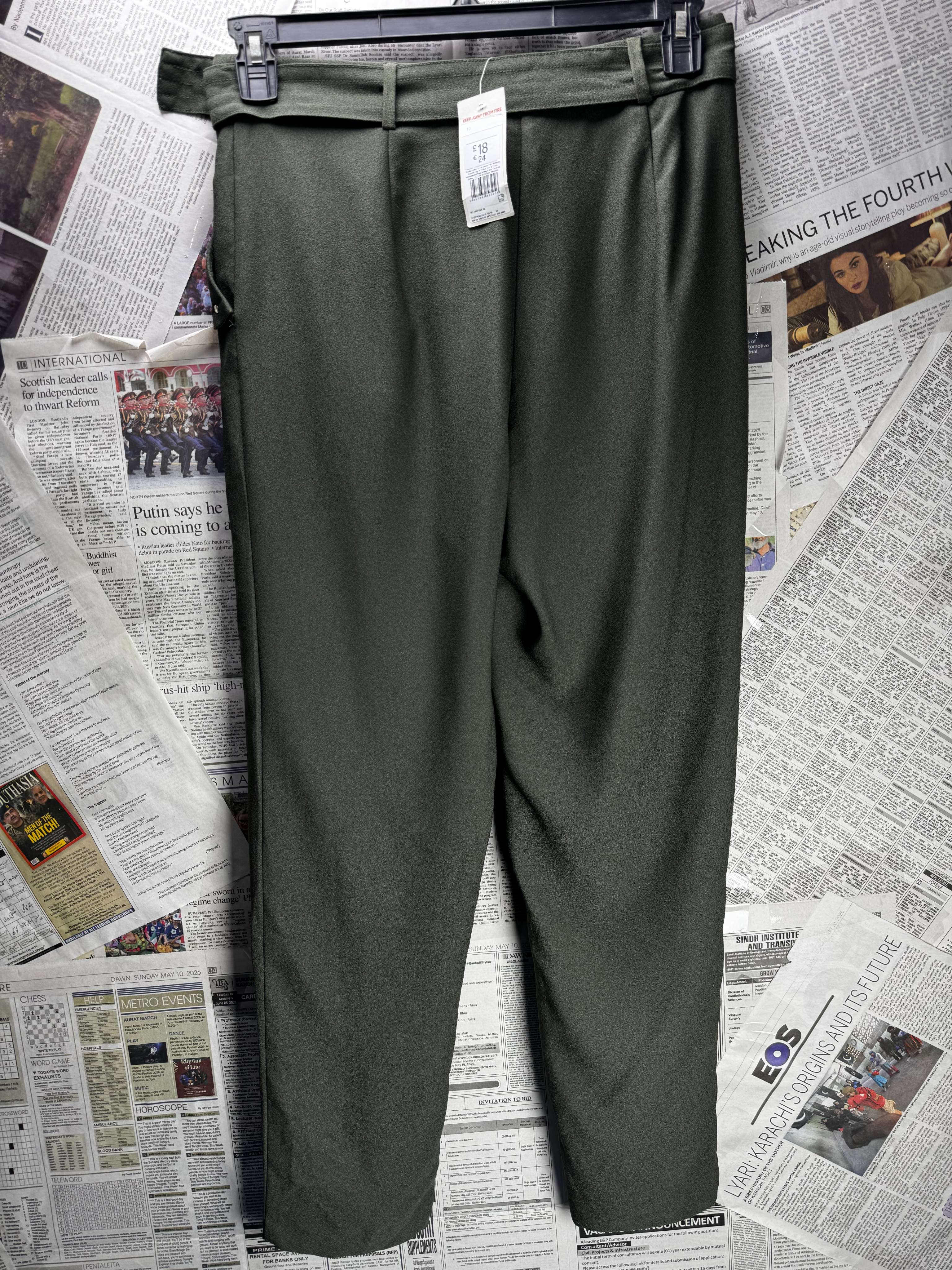 F&F® Waist: 28" | Olive Green | Dress Pants | B7 - 3150 - Genuine Maal