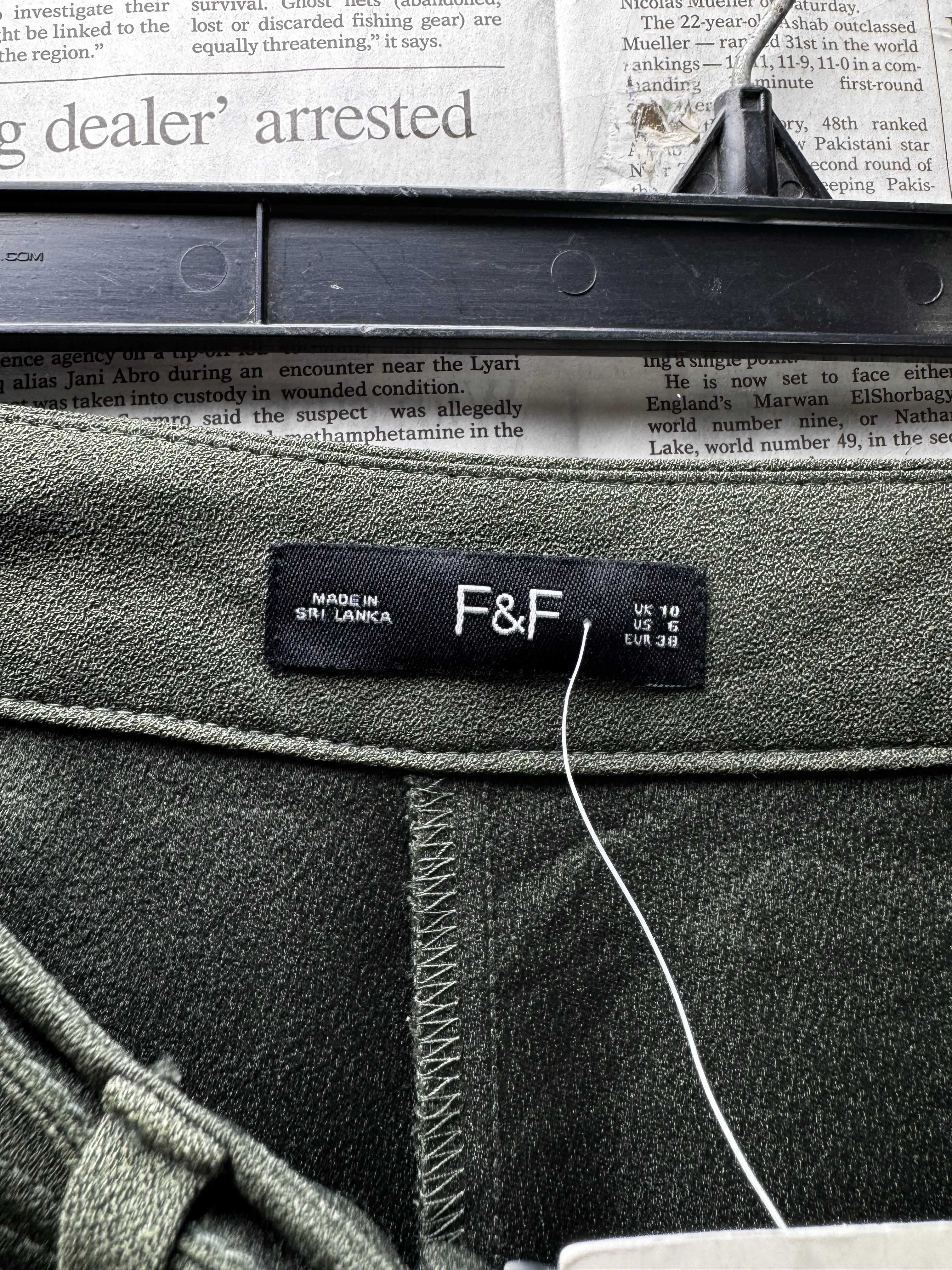 F&F® Waist: 28" | Olive Green | Dress Pants | B7 - 3150 - Genuine Maal