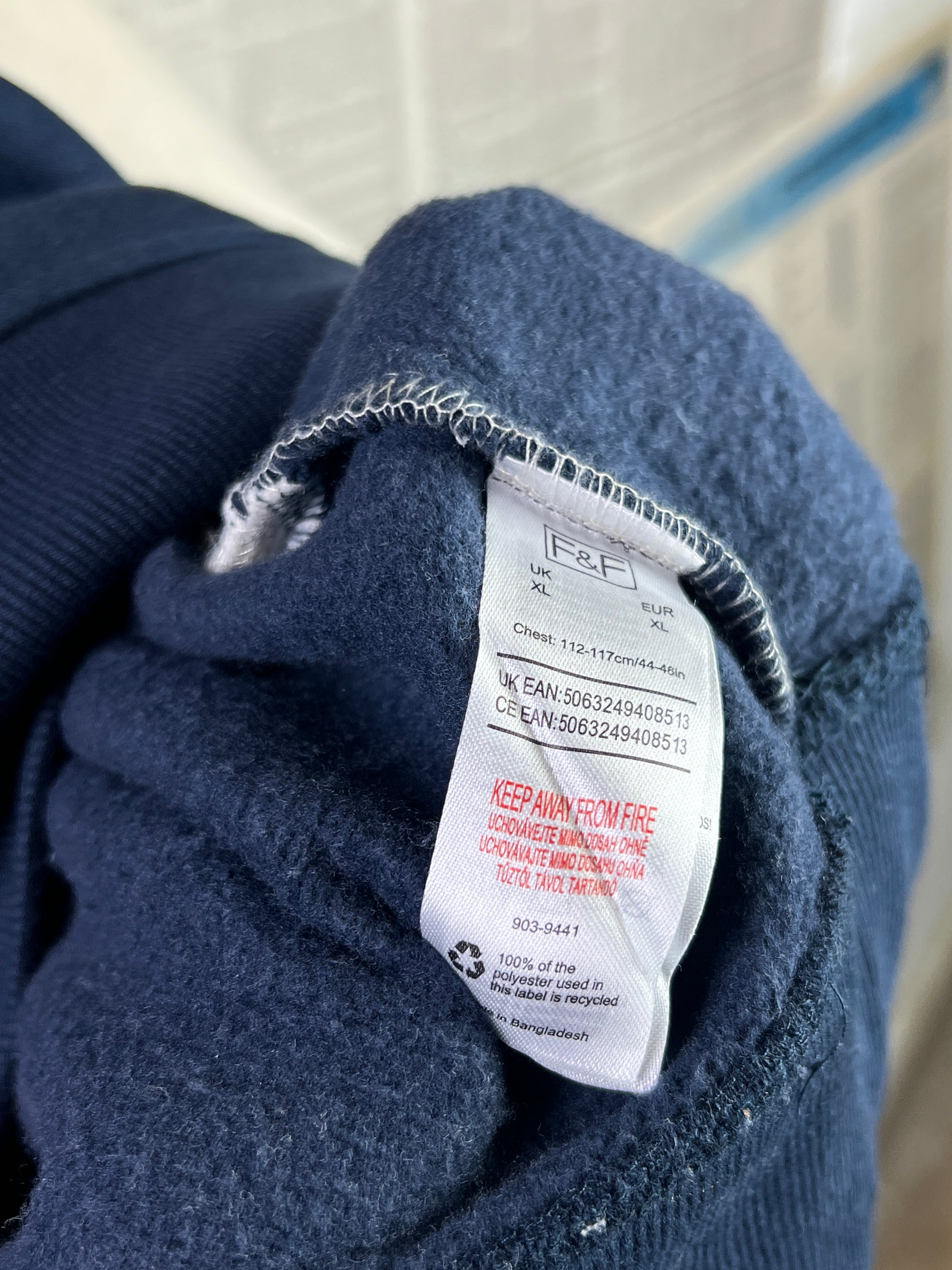 F&F® XL | Chest: 25.5" | Blue | Sweat Shirt | Cotton - Poly |2263 - Genuine Maal