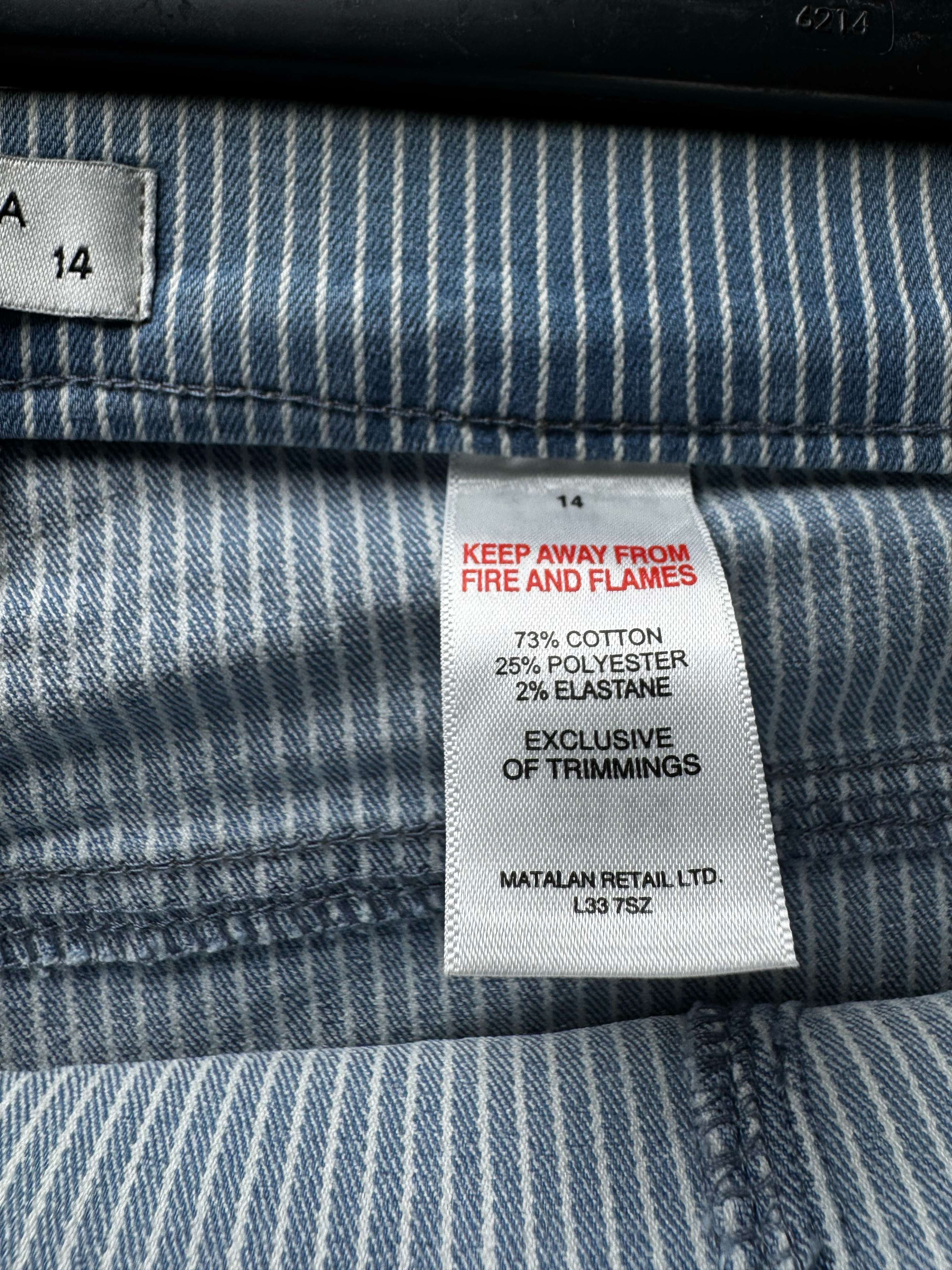 Papaya® Waist: 32" | Hickory Stripe Light Denim Blue and Crisp White | Jegging Pants | Cotton | B7 - 3157 - Genuine Maal