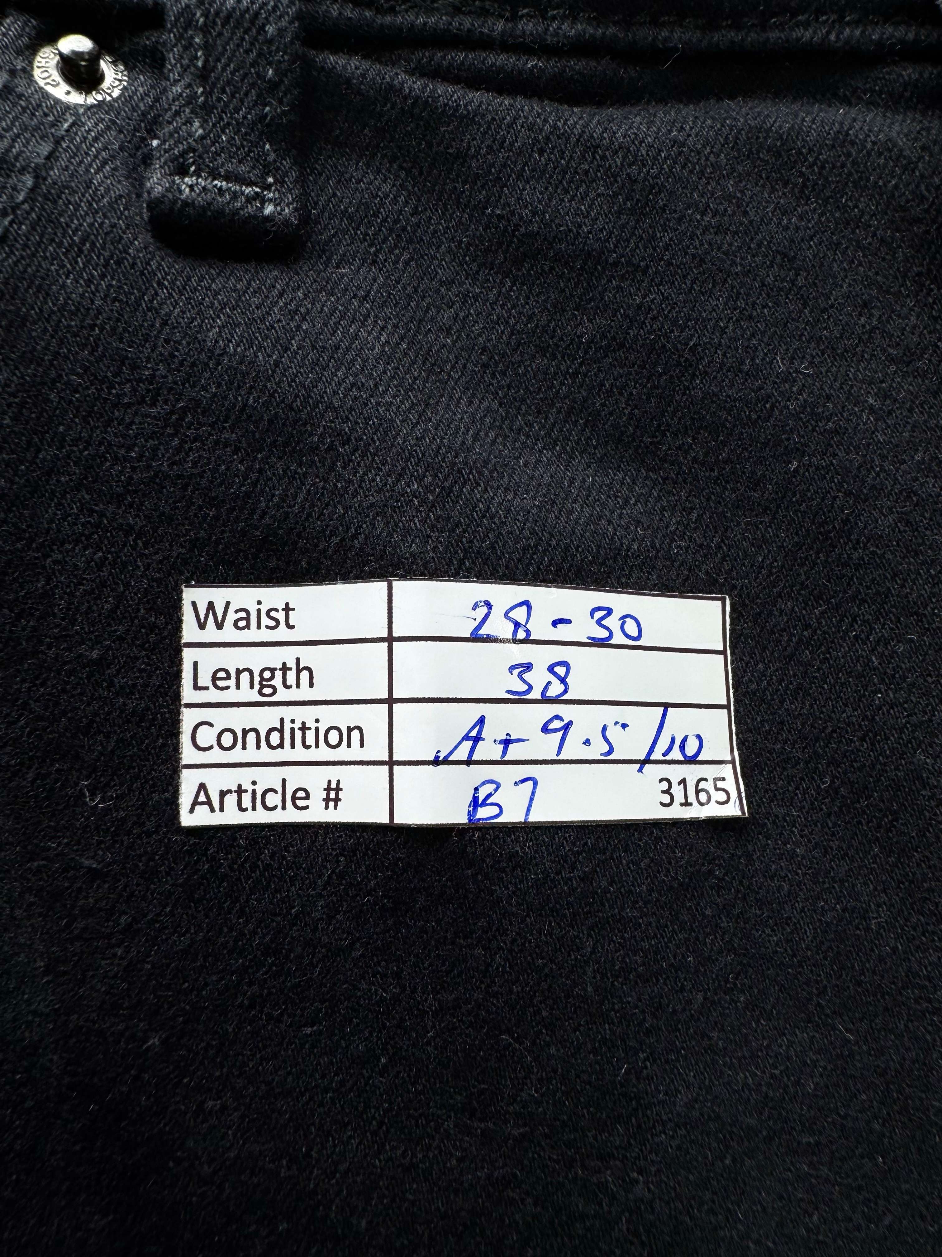 Topshop® Waist: 28" to 30" | Solid True Black | Denim Pants | B7 - 3165 - Genuine Maal