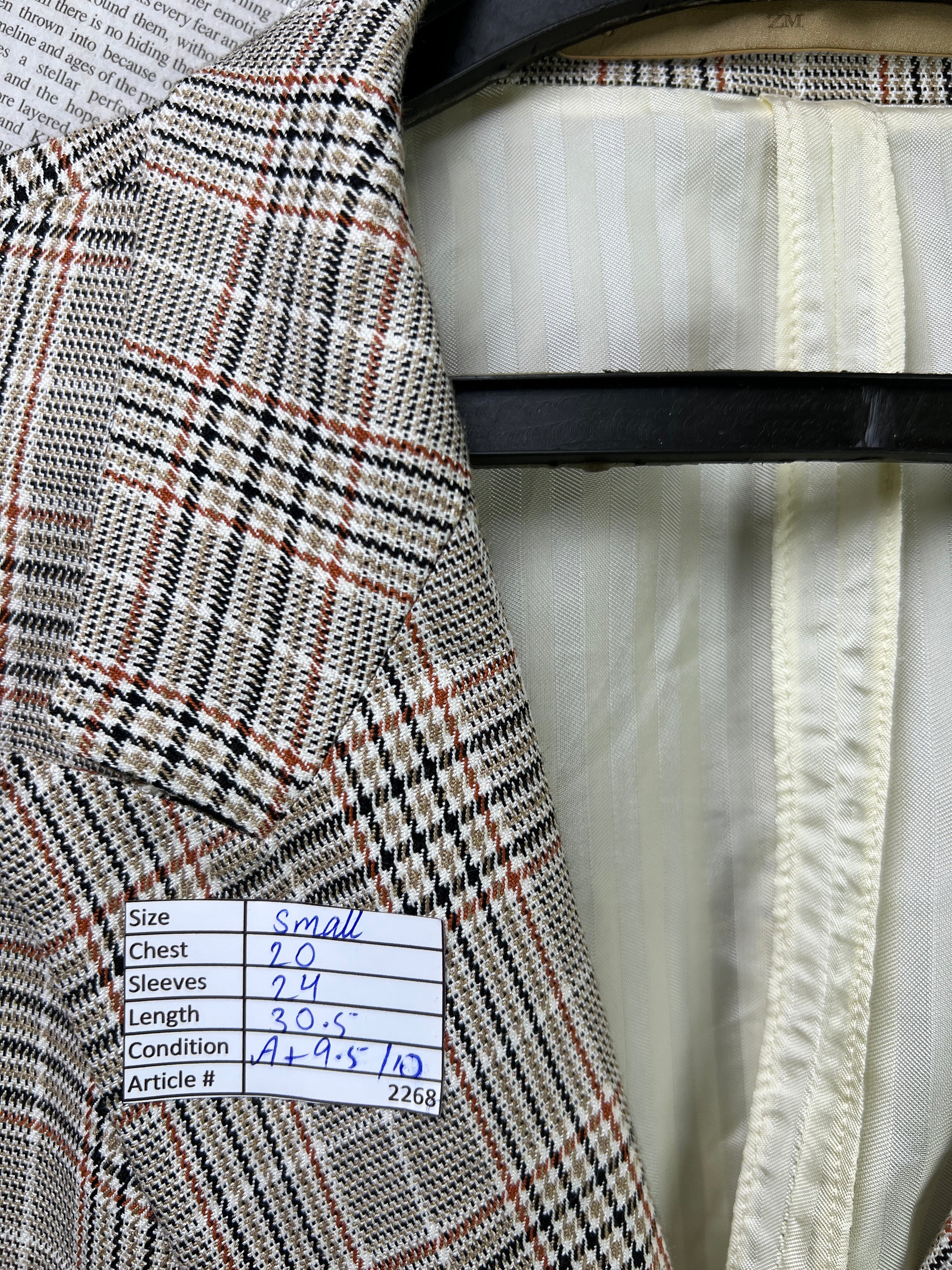 Zara® Small | Chest: 20" | Beige | Blazer | Viscos - Poly | 2268 - Genuine Maal