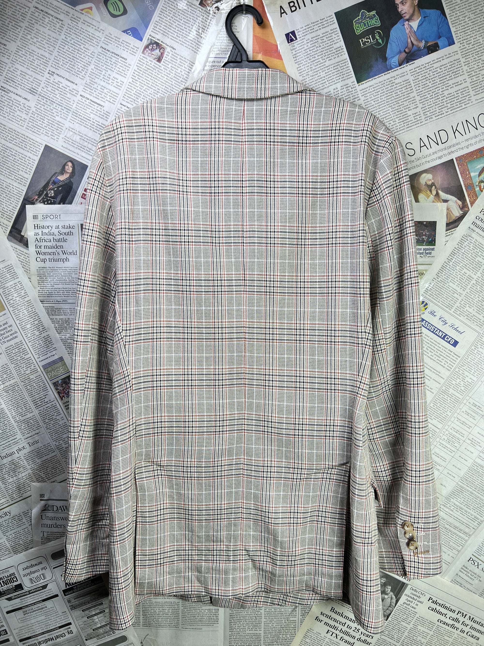 Zara® Small | Chest: 20" | Beige | Blazer | Viscos - Poly | 2268 - Genuine Maal