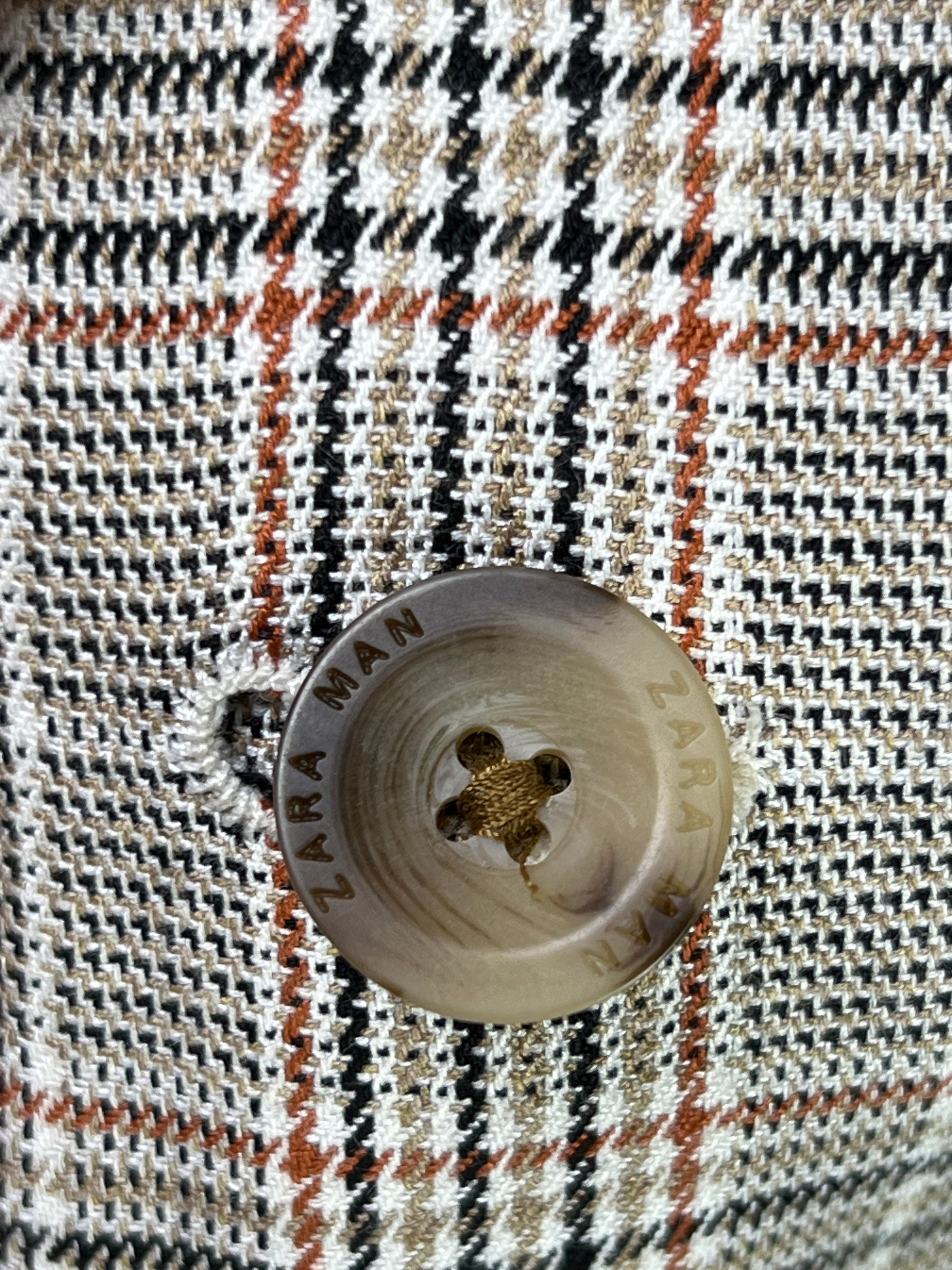 Zara® Small | Chest: 20" | Beige | Blazer | Viscos - Poly | 2268 - Genuine Maal