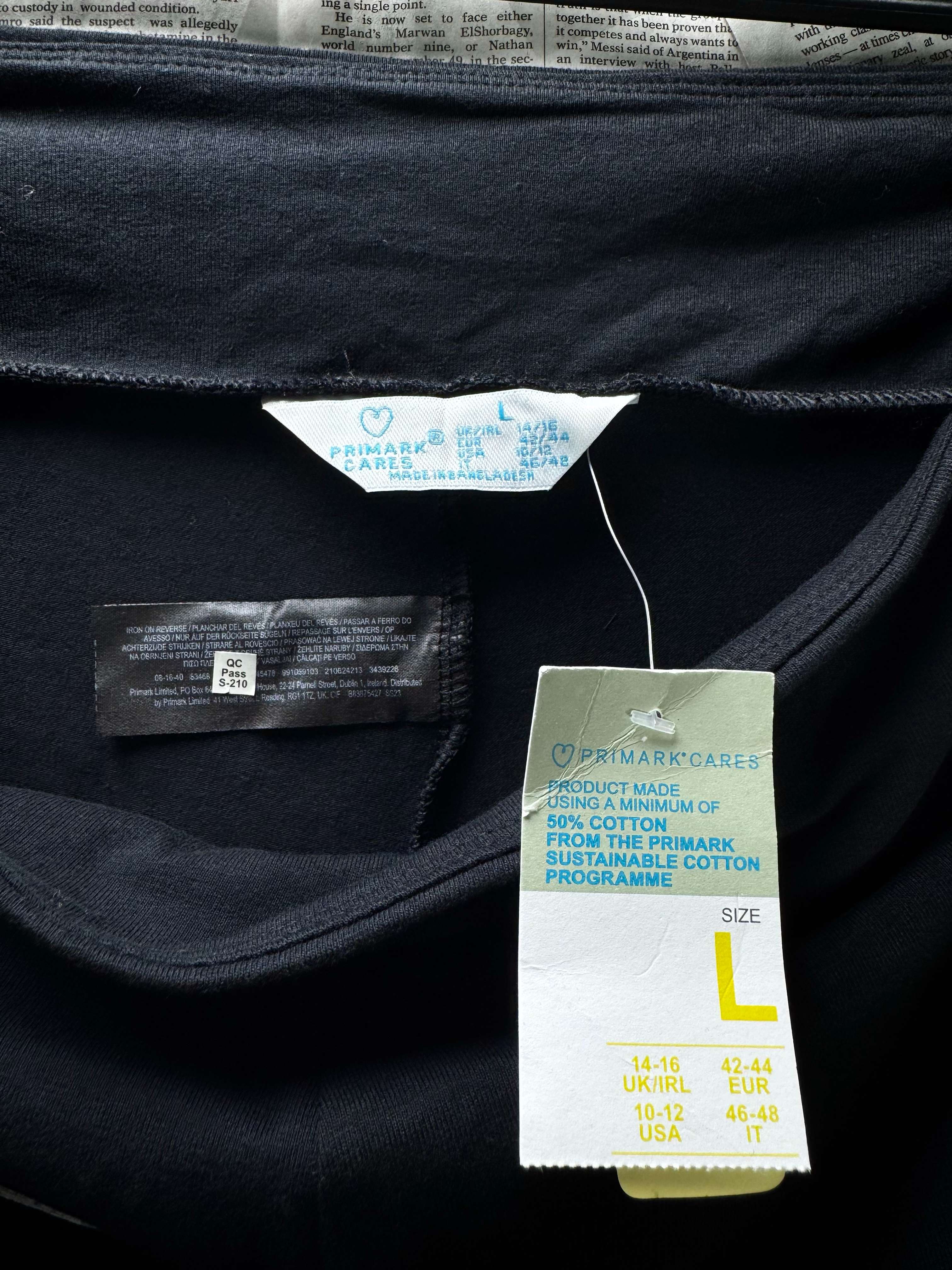 Primark® Waist: 34" to 36" | Solid Black | Cropped Leggings Shorts | B7 - 3160 - Genuine Maal