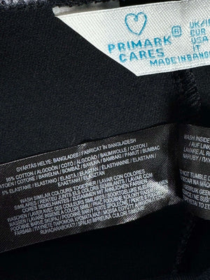 Primark® Waist: 34" to 36" | Solid Black | Cropped Leggings Shorts | B7 - 3160 - Genuine Maal