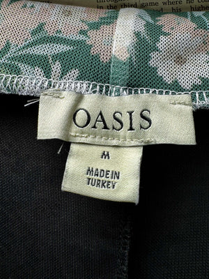 Oasis® Waist: 32" | Floral Deep Forest Green | Midi Skirt | B7 - 3061 - Genuine Maal