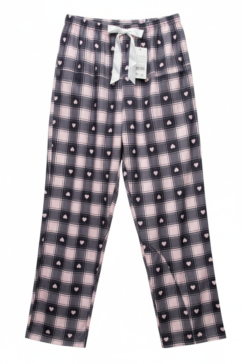 ® Waist: 30" to 32" | Plaid Baby Pink | Pajama Pants | B7 - 3057 - Genuine Maal