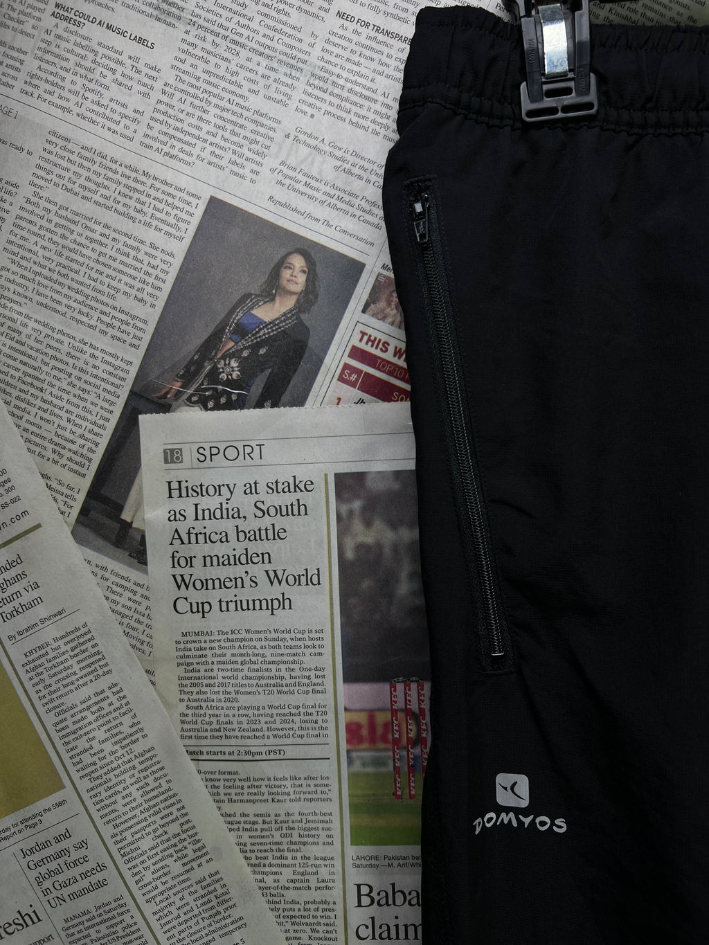 Decathlon® Waist: 32" | Black | Trouser | Poly | 2322 - Genuine Maal