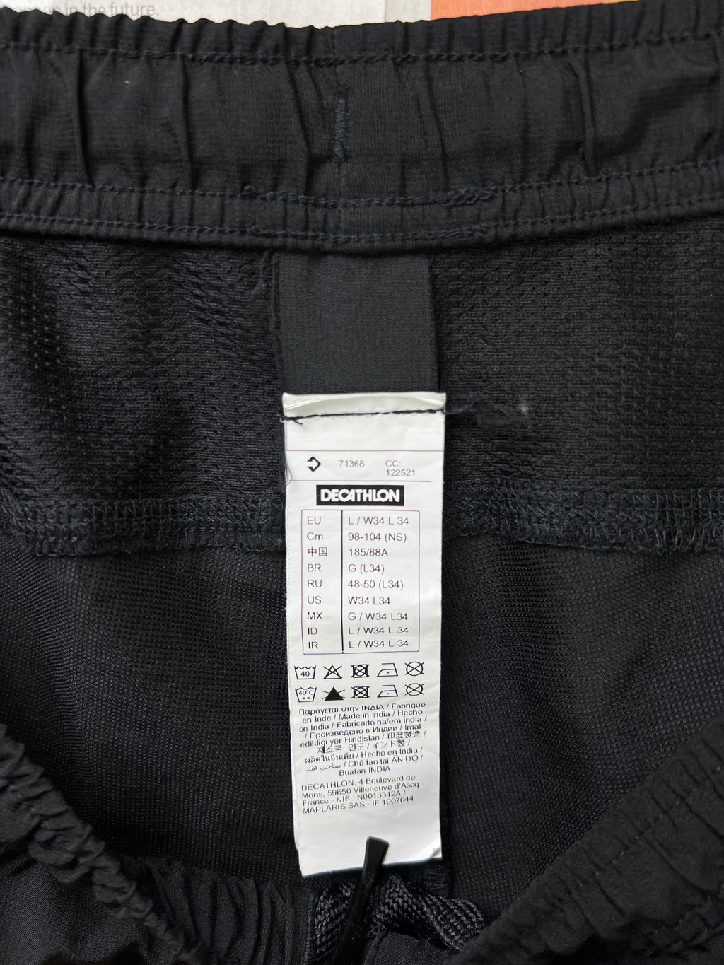 Decathlon® Waist: 32" | Black | Trouser | Poly | 2322 - Genuine Maal