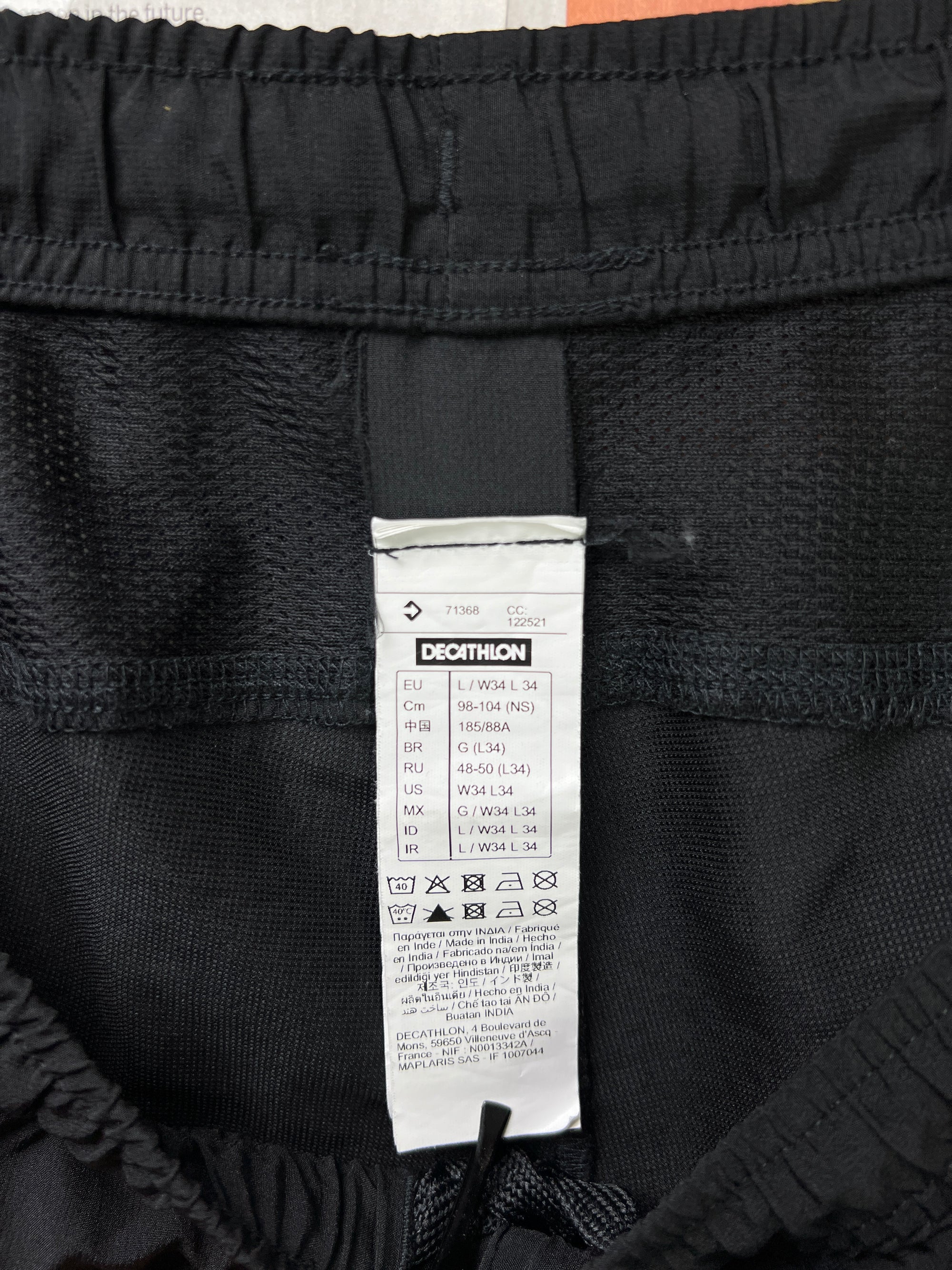 Decathlon® Waist: 32" | Black | Trouser | Poly | 2322 - Genuine Maal