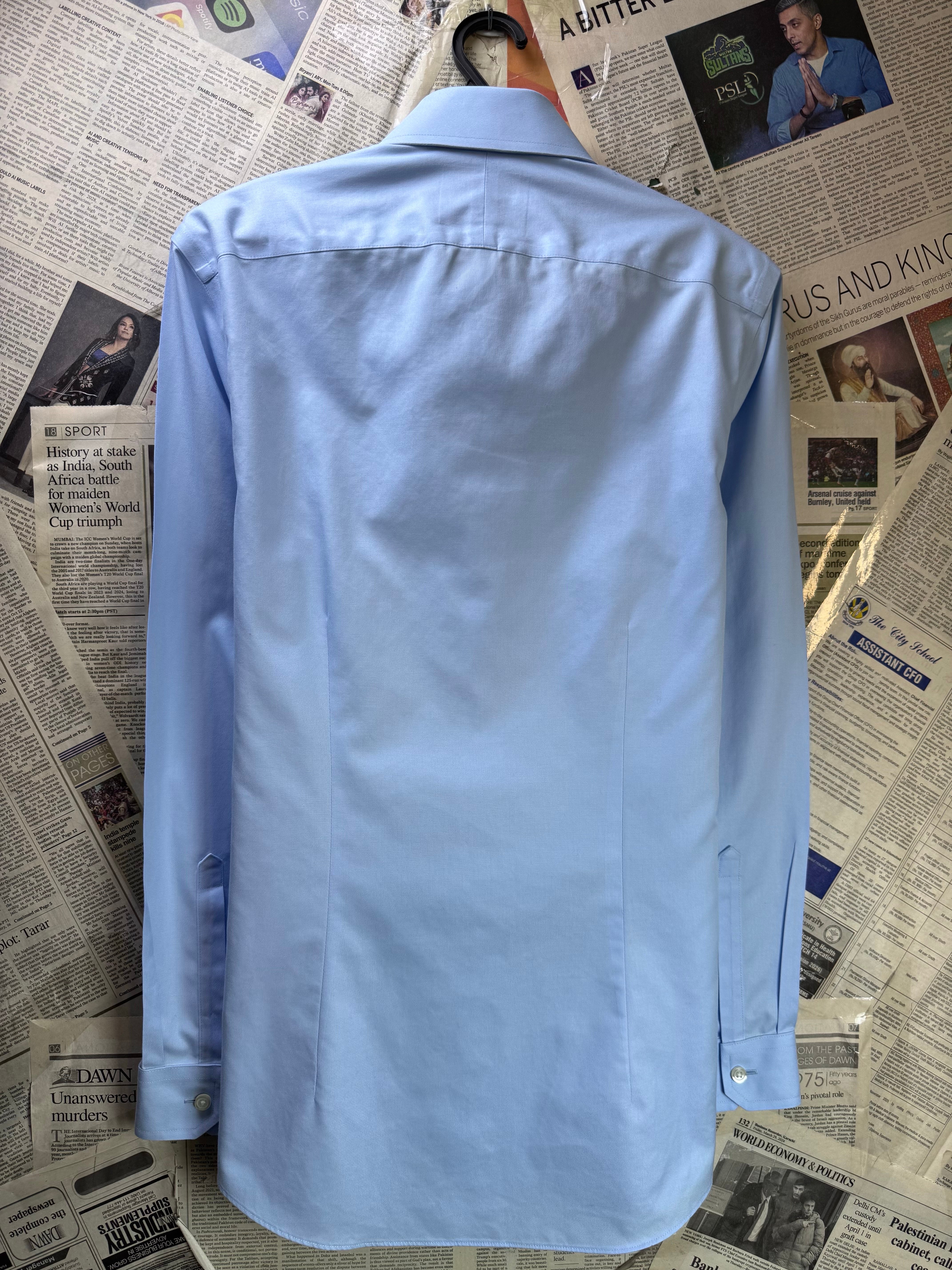 Charles Tyrwhitt® XS | Blue | Chest: 18" | Collat 14" Shirt | Cotton | 3898 - Genuine Maal