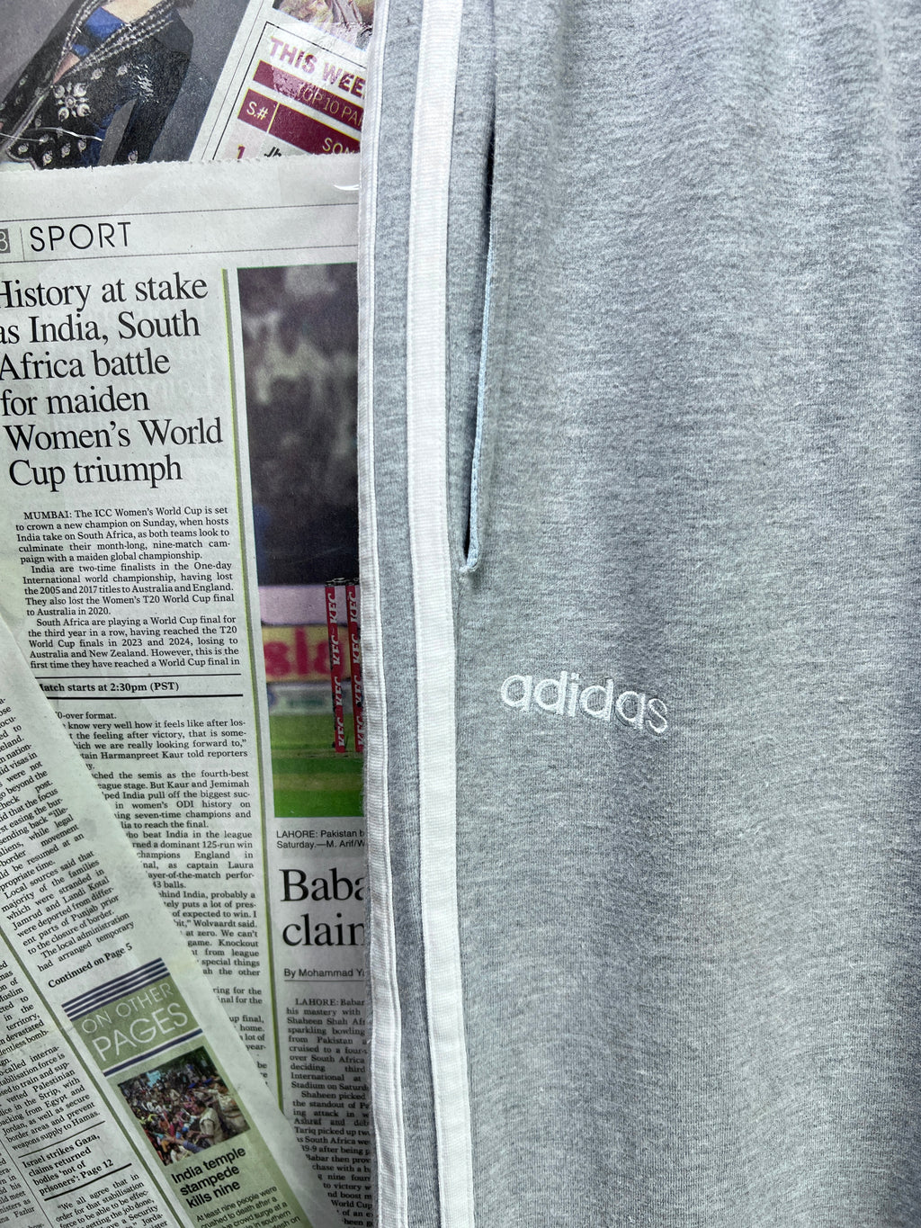 Adid*s® Waist: 28" to 30" | Grey | Trouser | Cotton - Poly - Spandex | 2342 - Genuine Maal