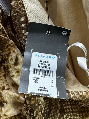 Primark® XS | Bust: 13" | Snakeskin | Crop Top | B7 - 5236 - Genuine Maal