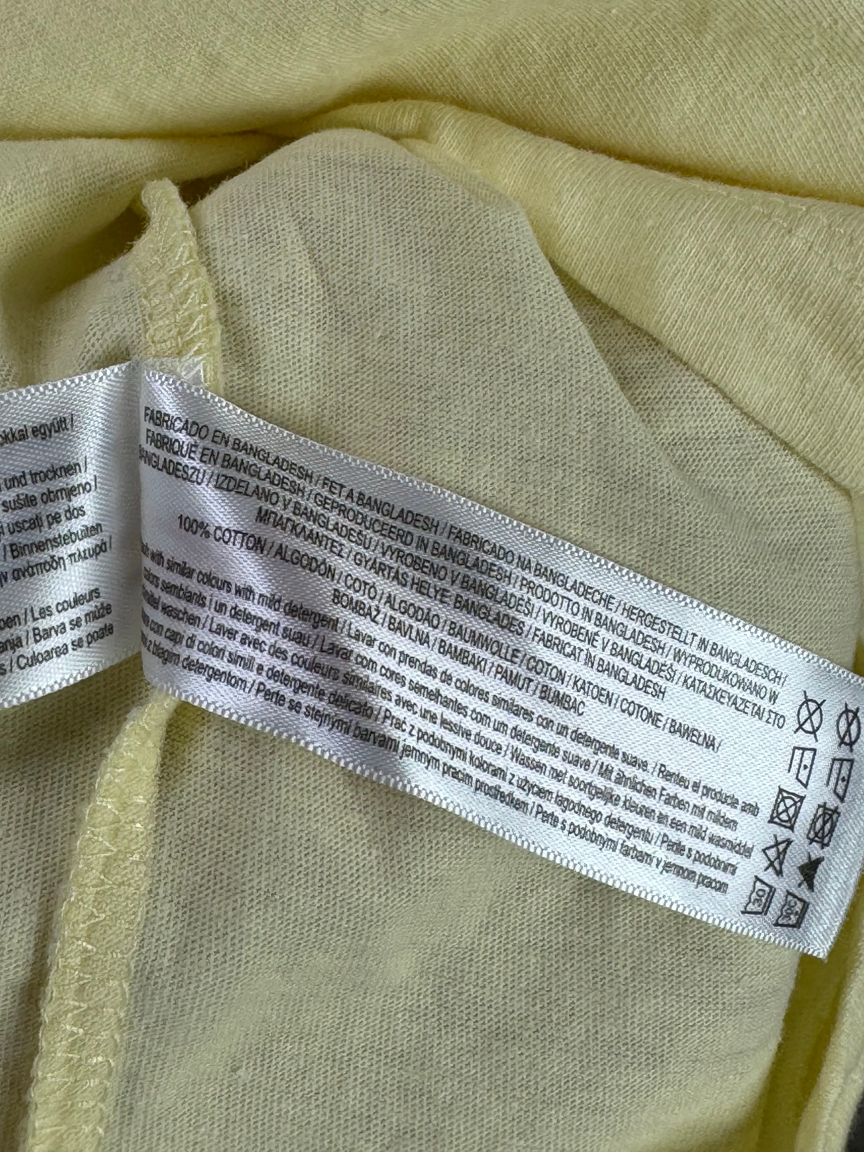 Primark® XS | Light Yellow | Chest: 18.5" | T-Shirt | Cotton | 3899 - Genuine Maal