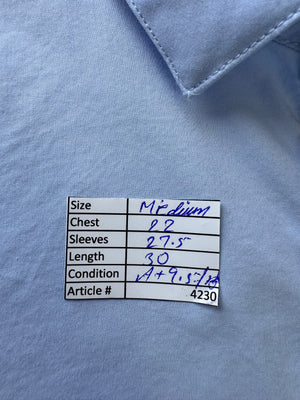 Topman® Medium | Chest: 22" | Blue | Shirt | Cotton - Poly - Elastane | 4230 - Genuine Maal