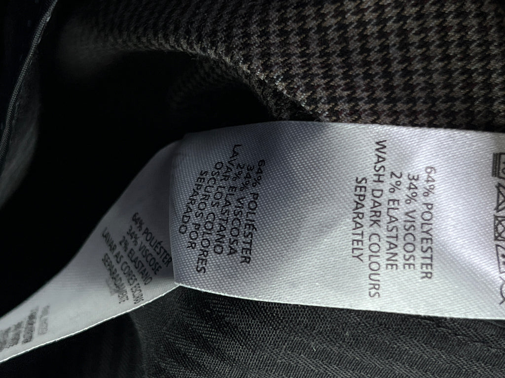 B&W® Waist: 32" | Dark Brown | Formal Pant | Poly - Viscose - Elastane | 2314 - Genuine Maal