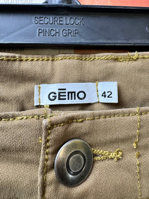 GEMO® Waist: 36" | Khaki | Denim Cargo Trousers | Cotton - Elastane | 1458 - Genuine Maal