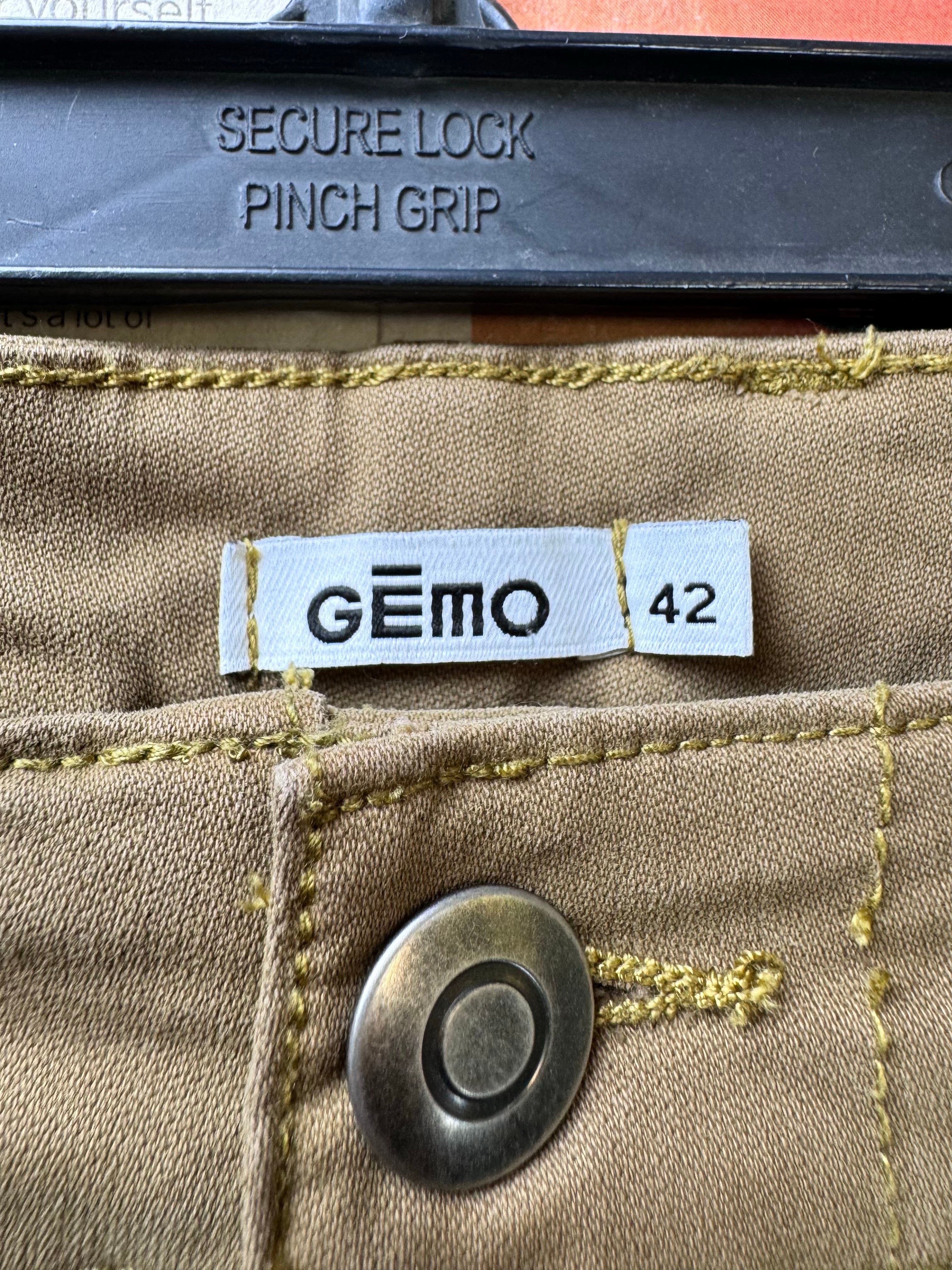GEMO® Waist: 36" | Khaki | Denim Cargo Trousers | Cotton - Elastane | 1458 - Genuine Maal