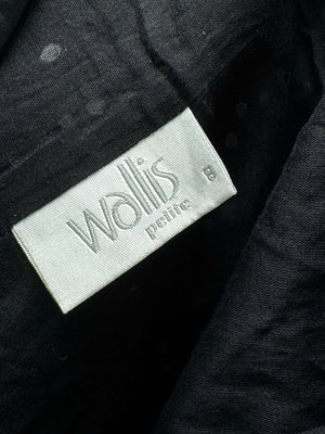 Wallis® Waist: 28" | Broderie Anglaise Black | Midi Skirt | B7 - 3042 - Genuine Maal
