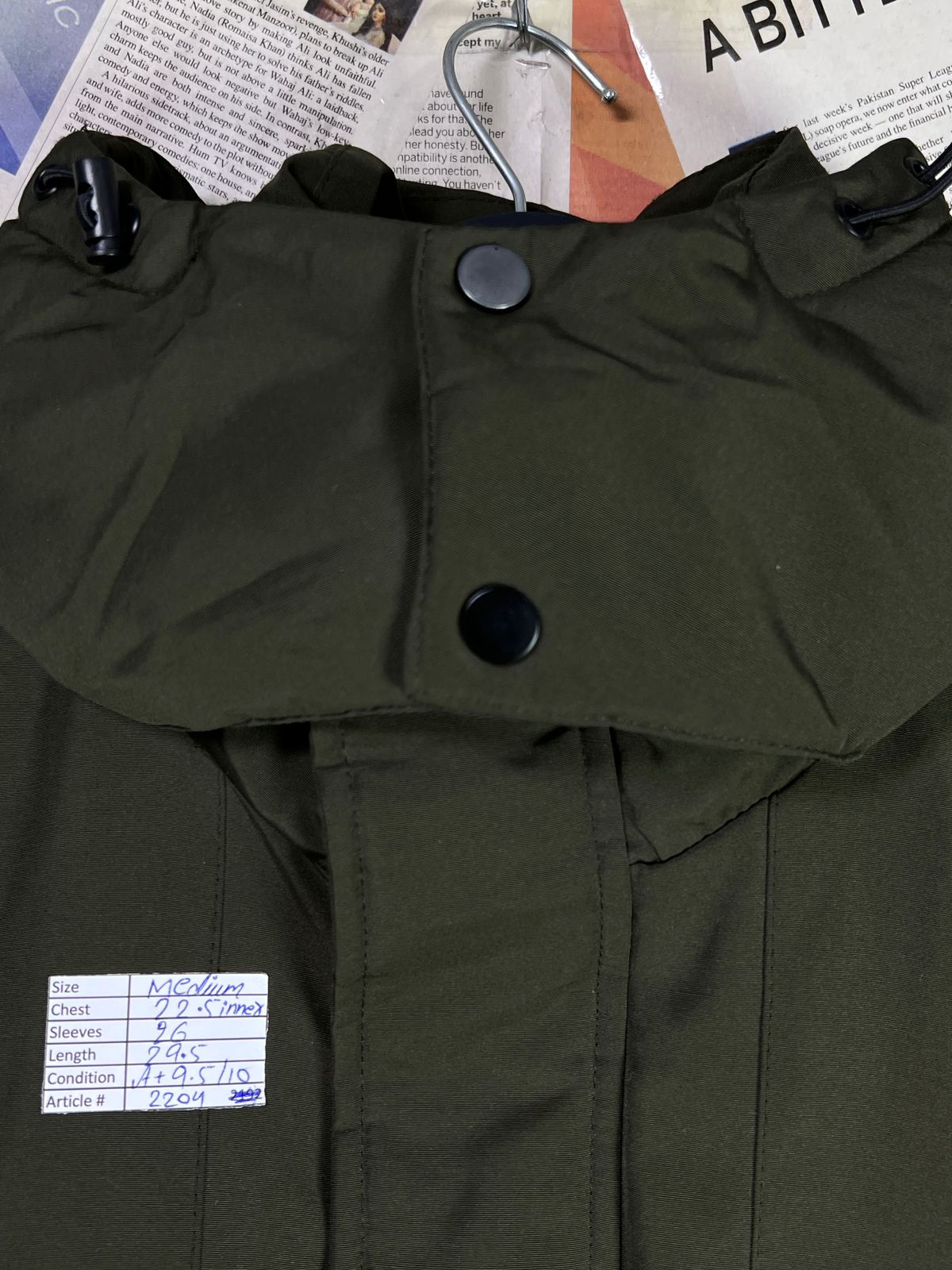 Primark® Medium | Chest: 22.5" inner | Dark Olive | Heavy Padded Jacket | Lining: Fleece | 2204 - Genuine Maal