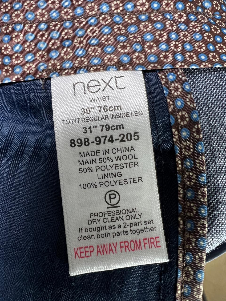 Next® Waist: 30" | Grey | Pant | Fit: Regular | Wool Blend | 966 - Genuine Maal